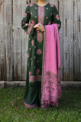 Zara Shahjahan Unstitched 3 Piece Winter Shawl Suit-Gulnar
