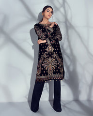 Gulaal Unstitched 3 Piece Velvet Wedding Edition'2020-Sirene Embroidered Velvet 2-Piece Suit GV-05