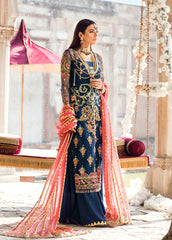 Zohra By Gulaal Unstitched 3 Piece Wedding Suit-Gul Afshan Embroidered Net 3 Piece Suit GWF-01 - Zohra by Gulaal Wedding Collection