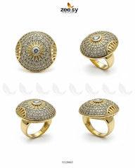 Vintage Golden Orb Statement Ring - Zeesy Jewellery