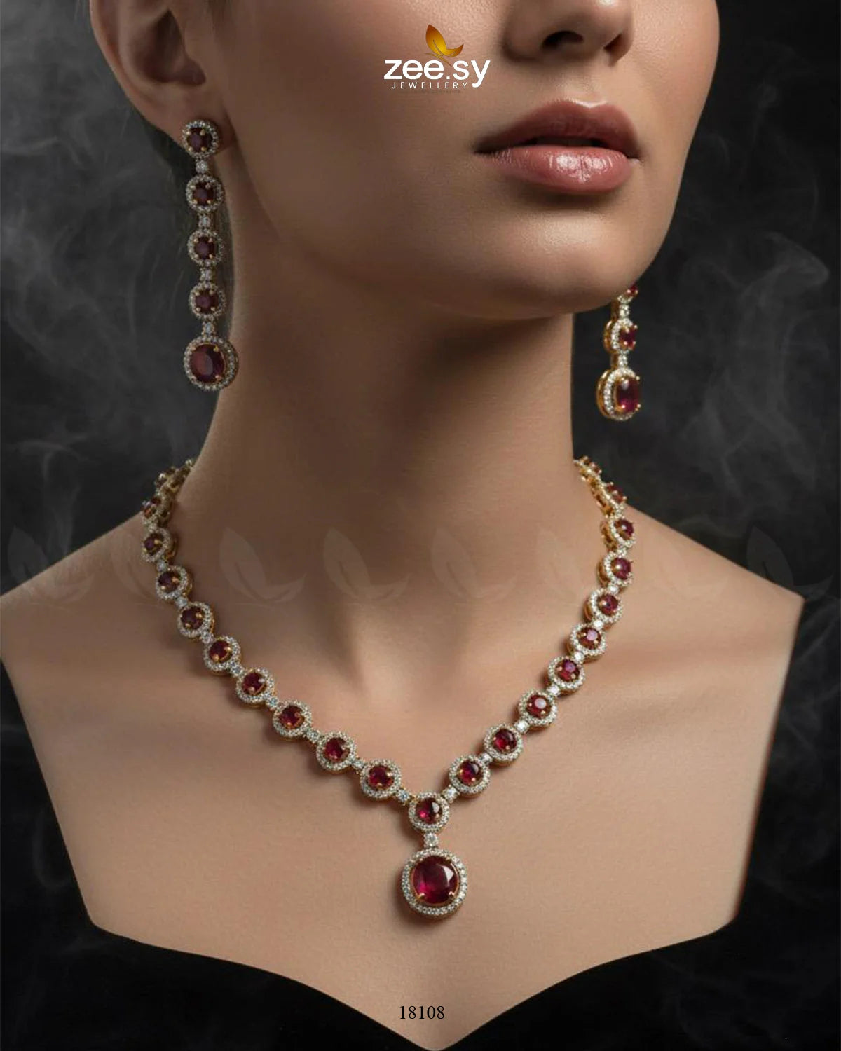 Freesia Necklace Set - Zeesy Jewellery