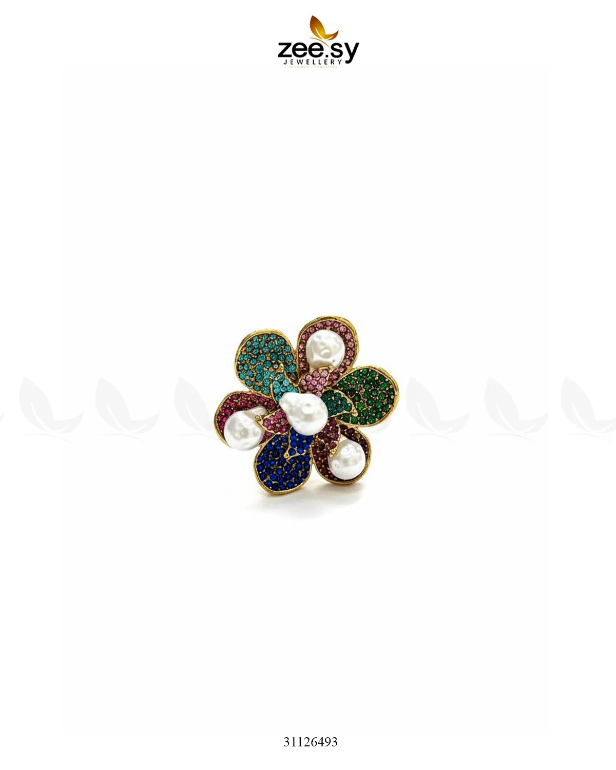 Garnet Lane Flower Ring - Zeesy Jewellery