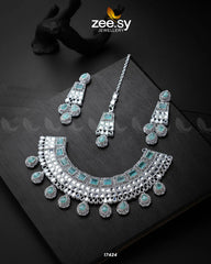 GemChic Necklace Mint Green - Zeesy Jewellery