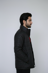 Winter Men's Core By Suitsu Stitched Western Suit-BlackGrid Puffer