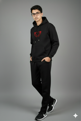 Winter Men's Core By Suitsu Stitched Western Suit-Midnight Heartbeat Hoodie Set