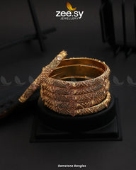 Gemstone Bangles Champagne - Zeesy Jewellery