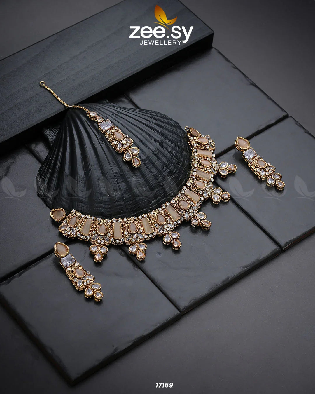 Gemstone Enchantment Necklace Champagne - Zeesy Jewellery