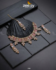 Gemstone Enchantment Necklace Pink - Zeesy Jewellery
