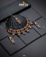 Gemstone Enchantment Necklace Red - Zeesy Jewellery