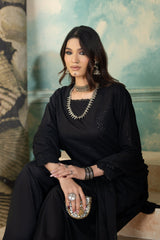 Monochrome By Inara Stitched 3 Piece Winter Suit-GHAZAL DR-03