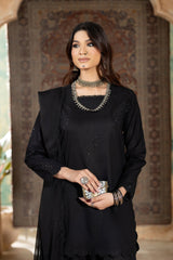 Monochrome By Inara Stitched 3 Piece Winter Suit-GHAZAL DR-03
