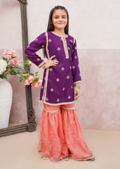 Modest Stitched 3 Piece Festive Edit Vol-02 Collection'2025-9775-Prpl