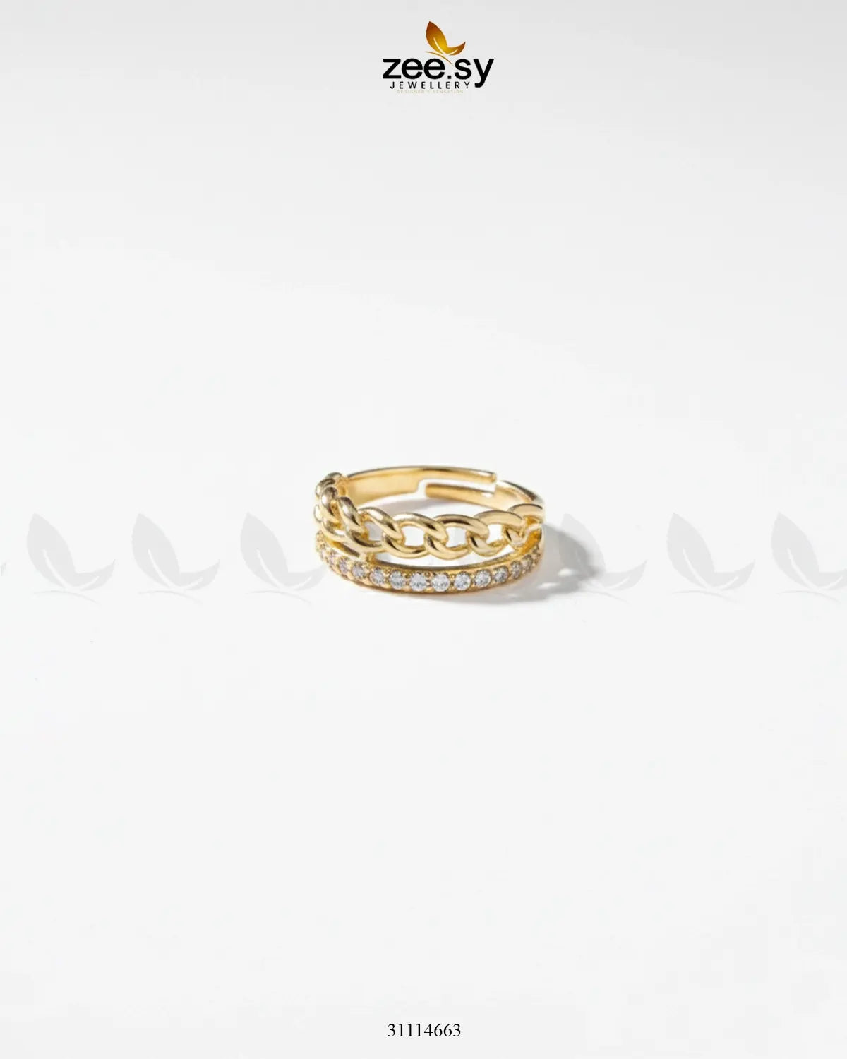 GleamLink Ring Golden - Zeesy Jewellery