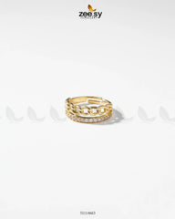 GleamLink Ring Golden - Zeesy Jewellery