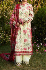 SS Lawn By Hussain Rehar Unstitched 3 Piece Emb Lawn Suit-Gleam