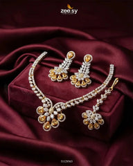 Glow Floral Zirconia Necklace Set