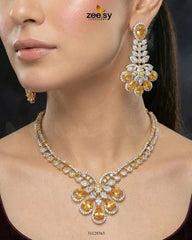 Glow Floral Zirconia Necklace Set
