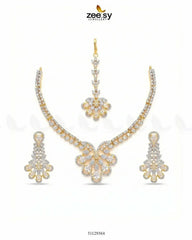 Glow Floral Zirconia Necklace Set