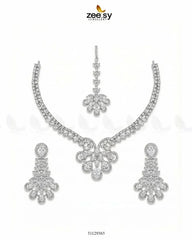 Glow Floral Zirconia Necklace Set