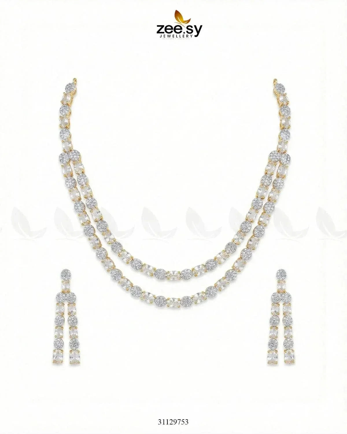 Golden Frost Glimmer Necklace Set