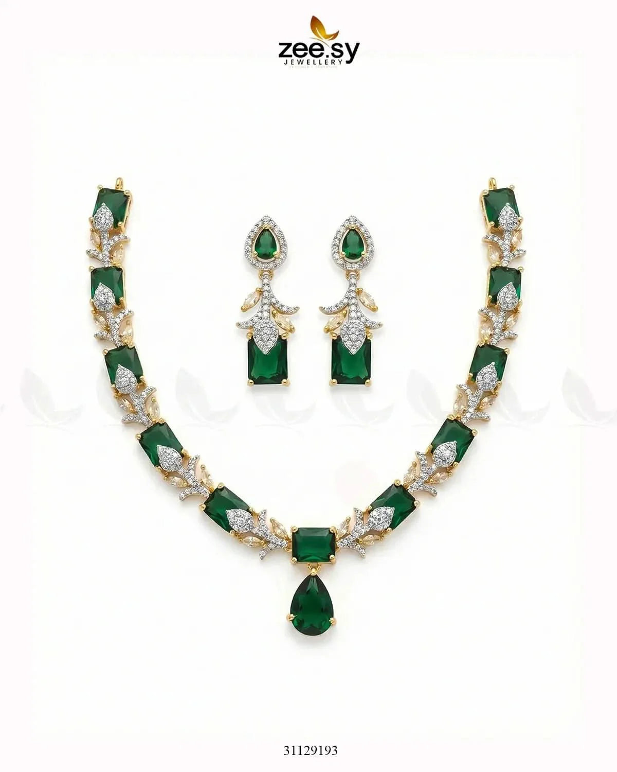 Golden Gilded Statement Necklace Set