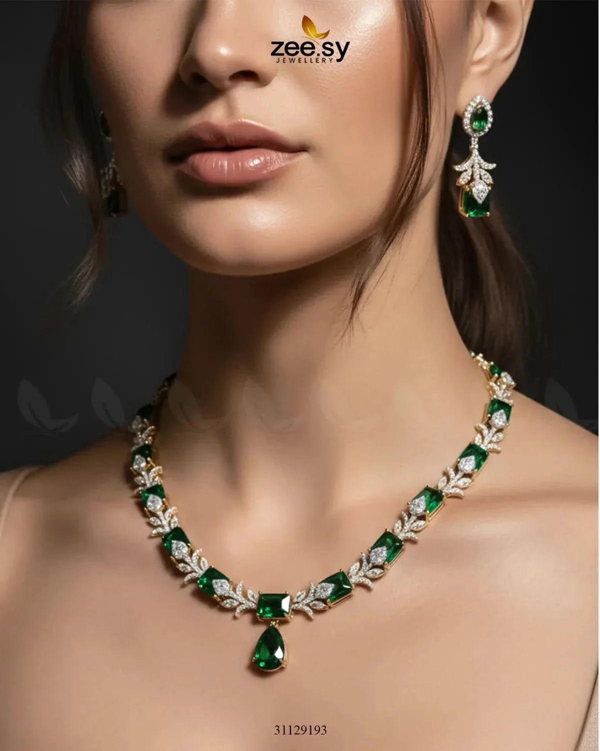 Golden Gilded Statement Necklace Set