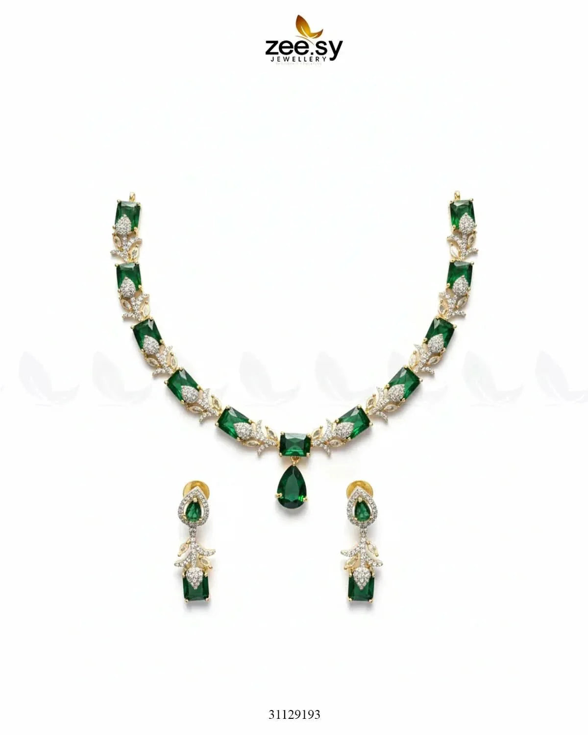 Golden Gilded Statement Necklace Set
