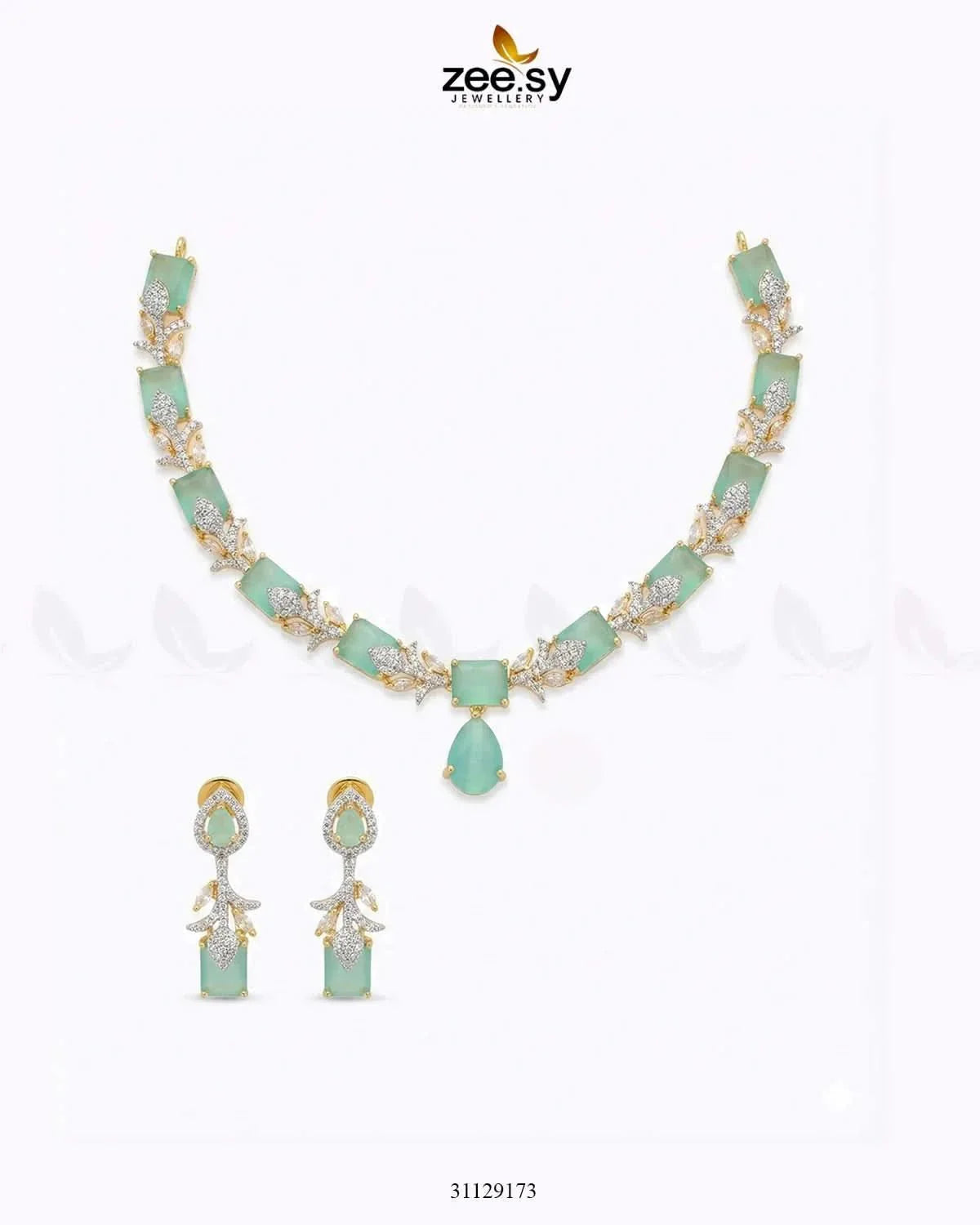 Golden Gilded Statement Necklace Set