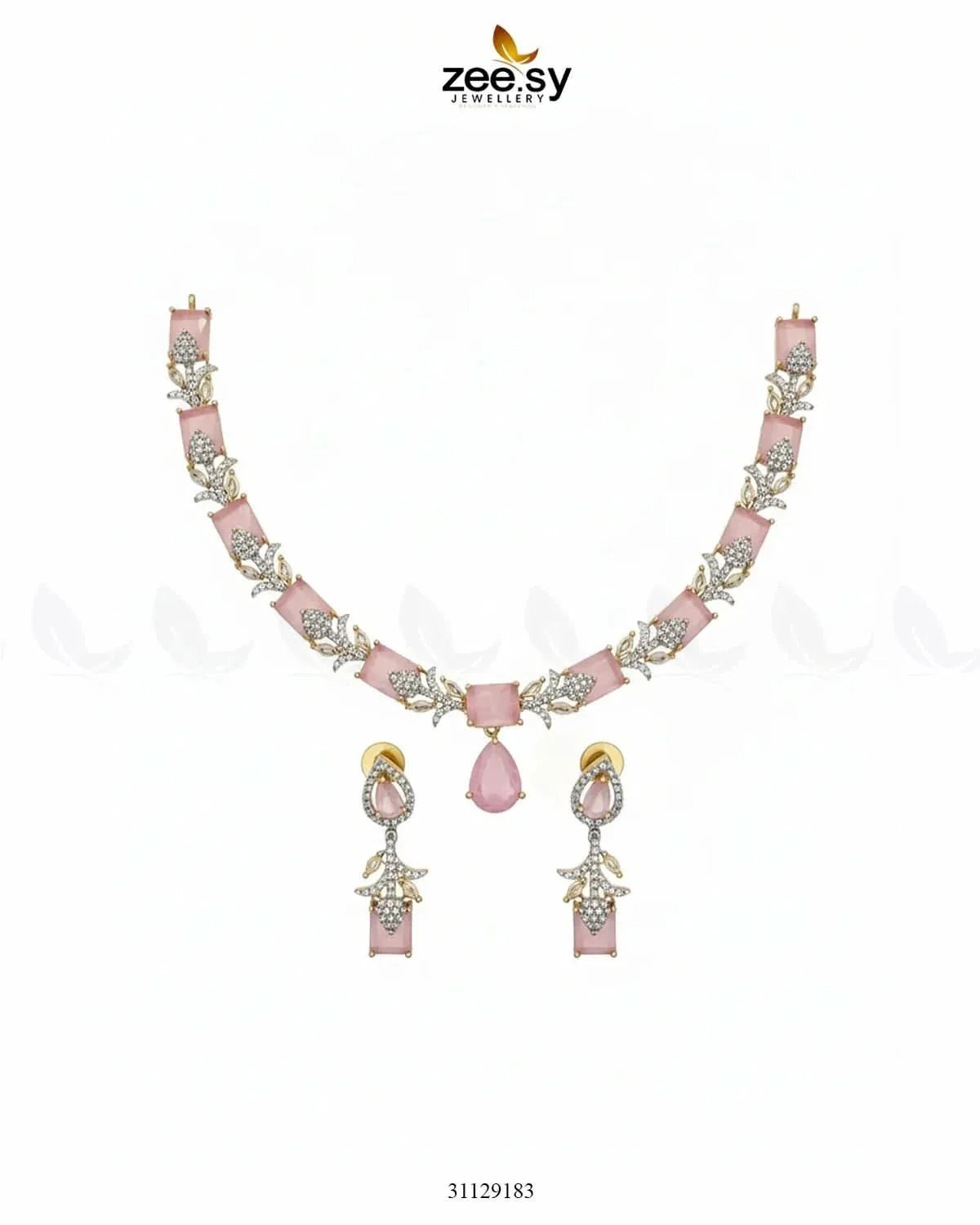 Golden Gilded Statement Necklace Set