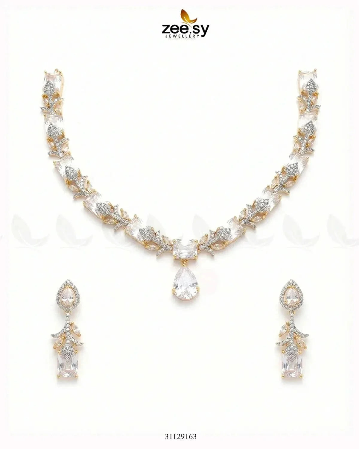 Golden Gilded Statement Necklace Set