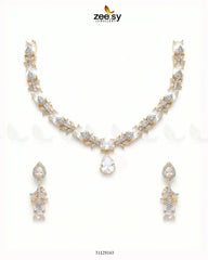 Golden Gilded Statement Necklace Set