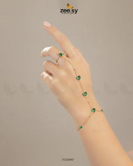 Bella Heart Ring Bracelet - Zeesy Jewellery