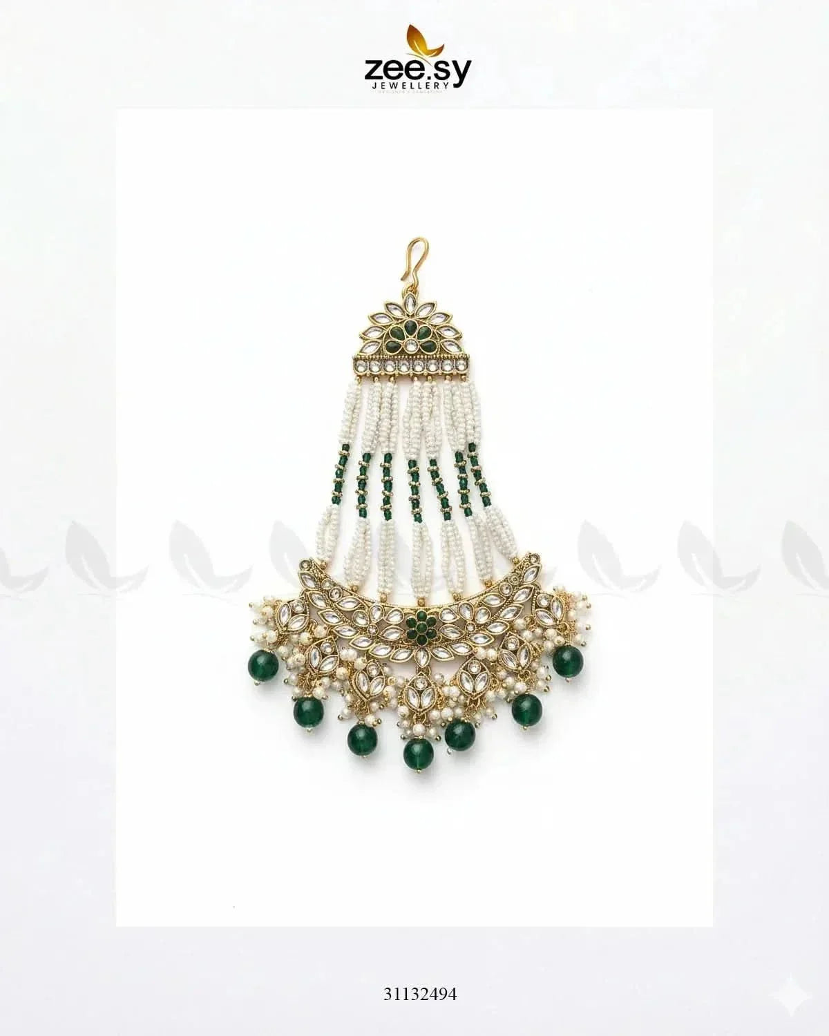 Galini Pearl Kundan Jhumar