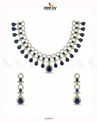 Golden Halo Cascading Necklace Set