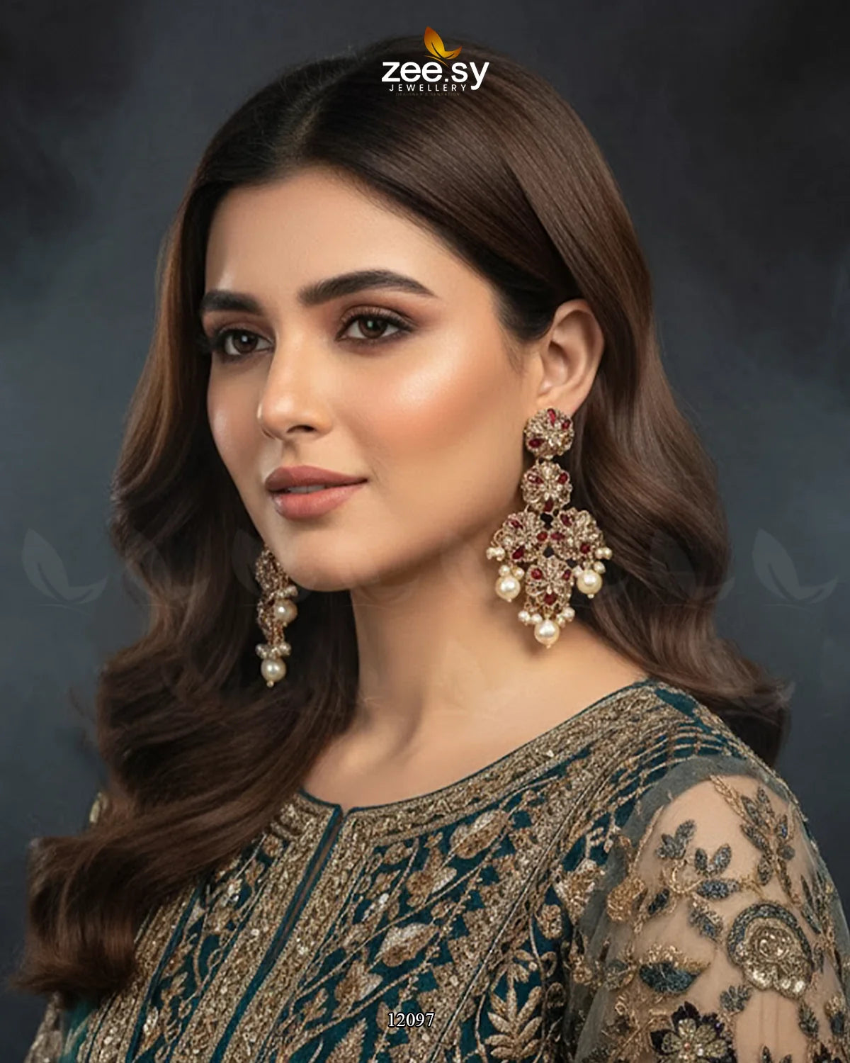 Golden Orchid Elegance Earrings - Zeesy Jewellery