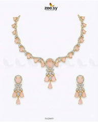 Golden Radiant Drop Necklace Set