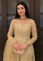 Sardinia Unstitched 3 Piece Formals Collection-Golden Whisper - Amina Sultan