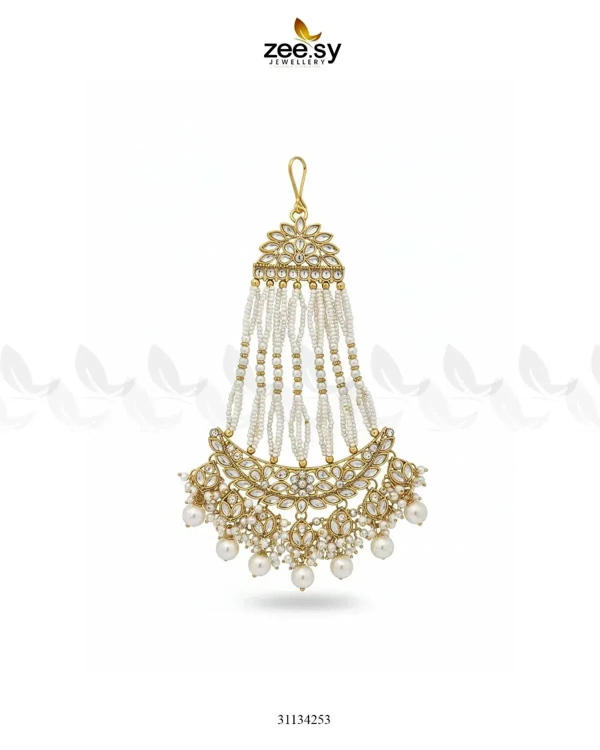 Galini Pearl Kundan Jhumar