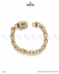 Grandeur Moissanite Charm Style Bracelet Golden - Zeesy Jewellery