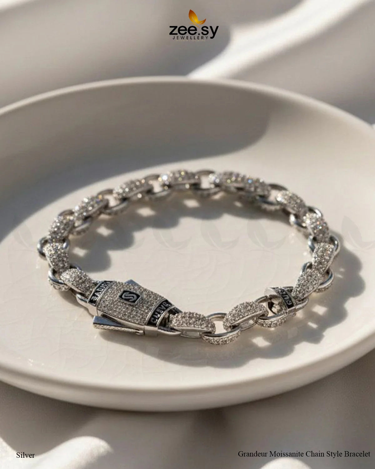 Grandeur Moissanite Charm Style Bracelet - Zeesy Jewellery