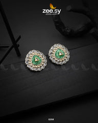 Granite Earrings Green - Zeesy Jewellery