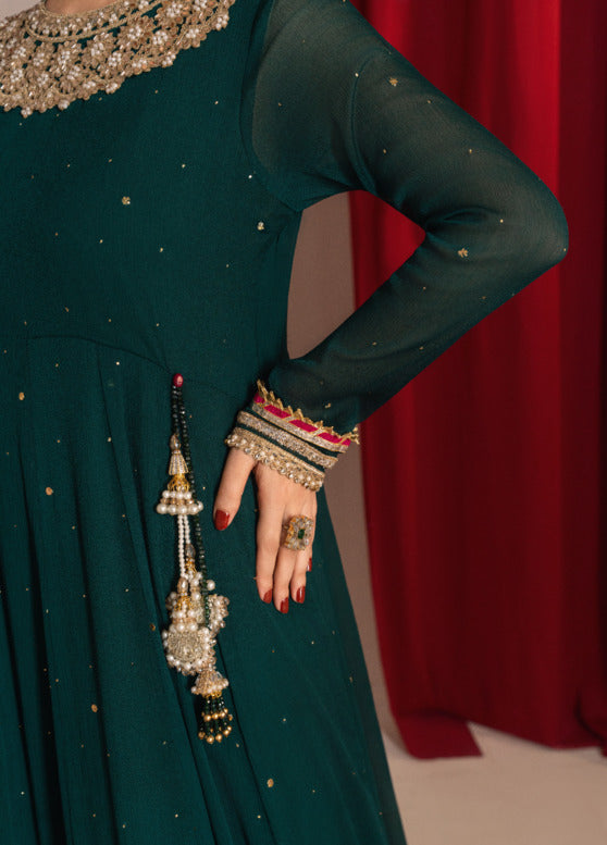 Zaaviay Stitched 3 Piece Luxury Formals Collection'2025-Green Grace