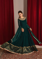 Zaaviay Stitched 3 Piece Luxury Formals Collection'2025-Green Grace