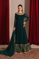 Zaaviay Stitched 3 Piece Luxury Formals Collection'2025-Green Grace