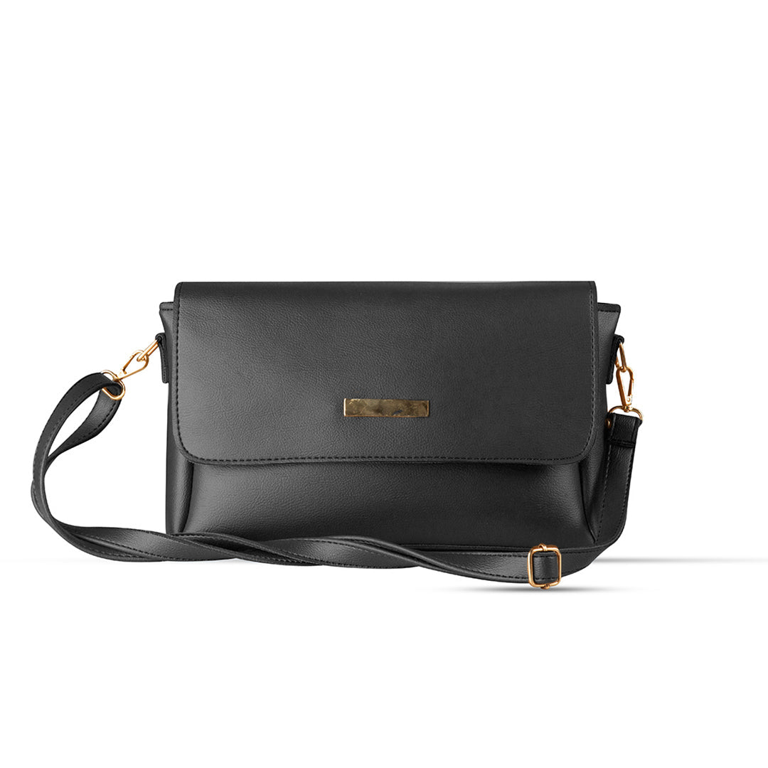 Vesper Black women's shoulder bag in black by Bag X