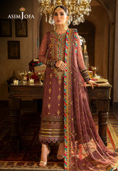 Asim Jofa Velvet Festive Ajvf-02 Embroidered Chiffon 3 Pcs