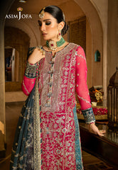 Asim Jofa Velvet Festive Ajvf-06 Embroidered Chiffon 3 Pcs
