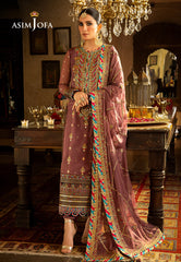 Asim Jofa Velvet Festive Ajvf-02 Embroidered Chiffon 3 Pcs