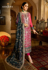 Asim Jofa Velvet Festive Ajvf-06 Embroidered Chiffon 3 Pcs