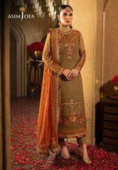 Asim Jofa Velvet Festive Ajvf-08 Embroidered Chiffon 3 Pcs